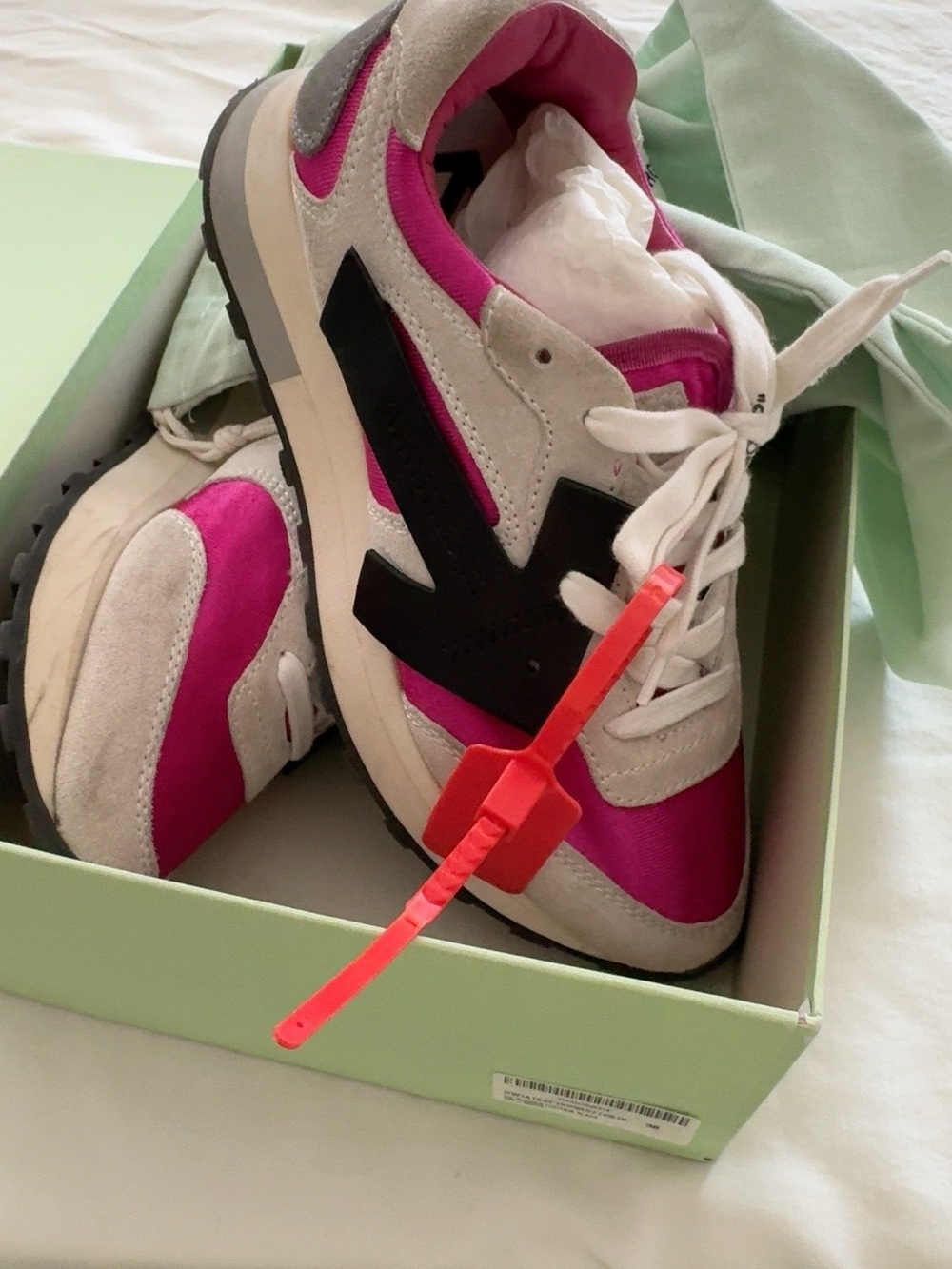 Women’s Pink and White Fashion Runner Sneakers